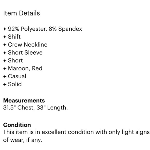 Design Lab Brick Red Faux Suede Studded short sleeve shift mini dress - Picture 3 of 5